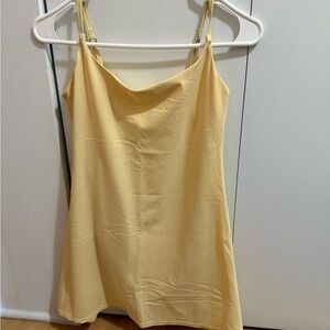 Abercrombie & Fitch Light Yellow Traveler Mini Dress (with built in shorts)